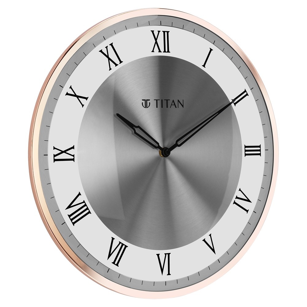 Classic Rose Gold Wall Clock with Silent Sweep Technology 40.0 cm x